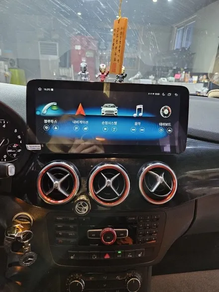 부산경남 벤츠 B클래스 순정모니터 블랙아웃 w246 12.3인치 안드로이드 올인원 장착