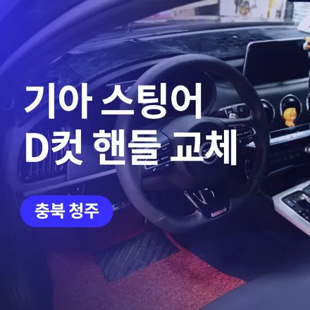 충북 청주 튜닝, 기아 D컷핸들 스팅어 / 구로동