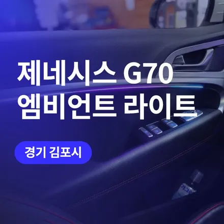 김포 비노출 엠비언트 제네시스 g70 풍부한 광량으로 실내 튜닝 끝 / 구로동