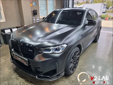 부산 bmw 랩핑 에이버리 슈프림 사틴블랙 필름 X4 무광랩핑 / 구로동
