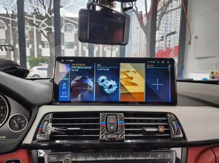 창원 BMW 4시리즈 안드로이드 올인원, 12.3인치 와이드 모니터 교체, 올인원으로 순정네비 불편함해소후기 / 구로동
