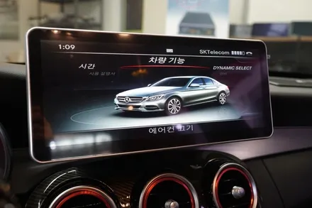 강남 벤츠 W205 C클래스 안드로이드 오토 올인원 시공후기! / 강남 애플카레이 네비게이션 교체 가격 비용 문의하기 후방카메라까지~! / 구로동