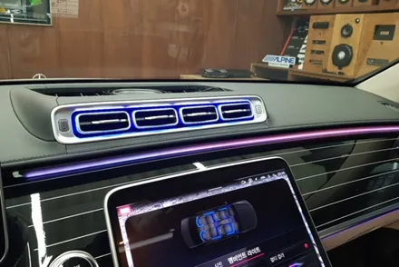 부산울산엠비언트 벤츠 S클래스 W223 엠비언트, 마이바흐 감성 업그레이드 실기 엠비언트 5종시공 비용 과정 총정리 / 구로동
