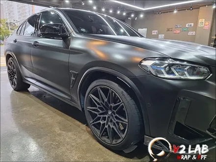 부산 bmw 랩핑 에이버리 슈프림 사틴블랙 필름 X4 무광랩핑 / 구로동