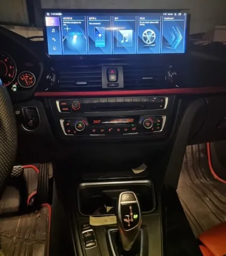 수원 BMW 320D 카본 M 핸들 +15인치 안드로이드 올인원 네비게이션교체 커스텀튜닝 전국방문출장업체에서 시공후기 / 구로동
