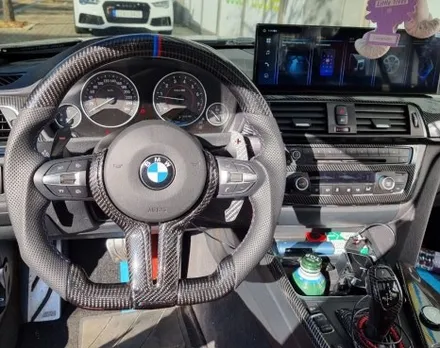 BMW 320i M핸들 교체 하기! 천안 안드로이드 올인원 네비게이션교체 커스텀 튜닝 전국방문출장 가능까지가능한곳~! / 구로동