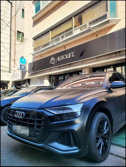 서울(광진구) 아우디 매트블랙 21인치 휠도색 후, Q8 캘리퍼 도색(레드) / 구로동