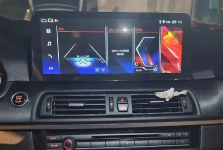 BMW 520D M핸들교체 인천 안드로이드 올인원 네비게이션교체 컬러핸들 커스텀 튜닝 전국방문출장업체에서 시공후기 / 구로동
