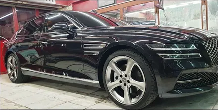 수원 범퍼 수리 알아보신다면? 제네시스 G80 판금 도색 전문에서 복원완료 / 구로동