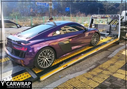 화성 동탄 랩핑 / 맥라렌 570S 타이니봇 미드나잇 퍼플 고광택필름+카본PPF / 구로동
