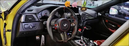 수원, 오산 BMW 핸들 가죽교체 카본핸들 튜닝으로 M3 F80 시공완료 / 구로동