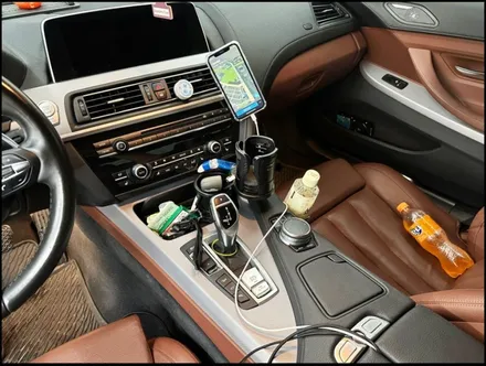 서울,강서 bmw 실내 랩핑 640d 무광 카본 블랙으로 (도어트림, 콘솔 등) / 구로동