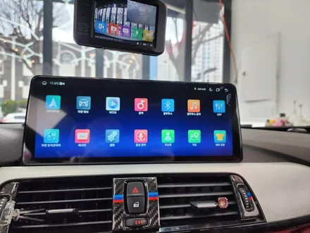 창원 BMW 4시리즈 안드로이드 올인원, 12.3인치 와이드 모니터 교체, 올인원으로 순정네비 불편함해소후기 / 구로동