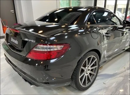 에이버리 글로스 메탈블랙 필름으로 벤츠 SLK55 쿠페 전체랩핑 / 구로동