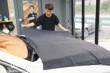 [BMW 5시리즈] 오래된 영맨표 썬팅필름 제거하고 \