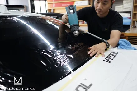 [BMW 5시리즈] 오래된 영맨표 썬팅필름 제거하고 \