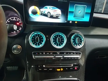 [브로모터스] 벤츠 GLC AMG43 12.3안드로이드 올인원 /기본 3색에서 64색 앰비언트 확장으로 광량업 / 송풍구 앰비언트 / 경남 거제, 통영, 창원