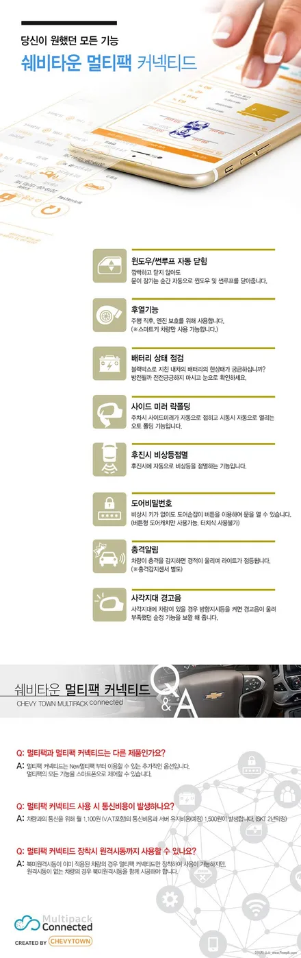 [브로모터스]쉐보레 트레일블레이저 쉐비타운 원격시동 멀티팩 커넥티드 /충격감지 센서/전방카메라 장착 / 경남 거제, 통영, 창원
