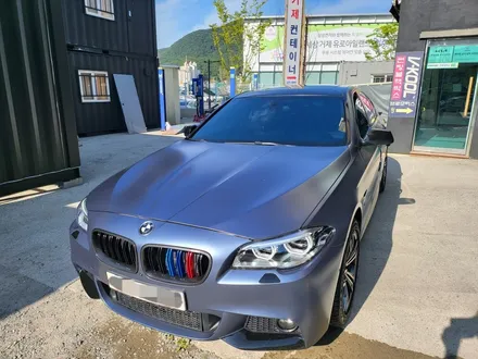 [브로모터스]BMW 520D F10 글라스틴트 레이니블루 틴팅 재시공 / 경남 거제, 통영, 창원