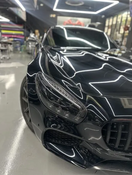 [안산 랩핑] 벤츠 AMG GT 쿠페 LB필름 고광택 블랙 전체랩핑 / 안산시 상록구 일동