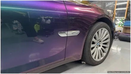 [안산랩핑] BMW 7시리즈 LB필름 트와이스 바이올렛 초고광택 전체랩핑 원투랩 / 경기 안산