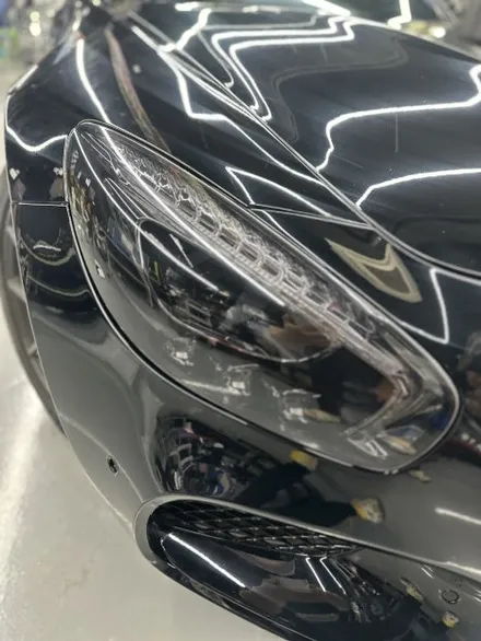 [안산 랩핑] 벤츠 AMG GT 쿠페 LB필름 고광택 블랙 전체랩핑 / 안산시 상록구 일동
