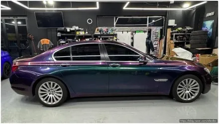 [안산랩핑] BMW 7시리즈 LB필름 트와이스 바이올렛 초고광택 전체랩핑 원투랩 / 경기 안산