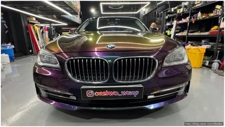 [안산랩핑] BMW 7시리즈 LB필름 트와이스 바이올렛 초고광택 전체랩핑 원투랩 / 경기 안산