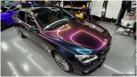 [안산랩핑] BMW 7시리즈 LB필름 트와이스 바이올렛 초고광택 전체랩핑 원투랩 / 경기 안산