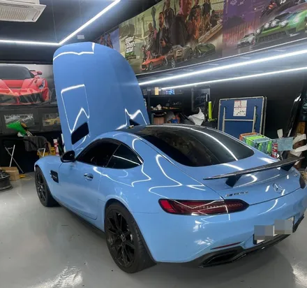[안산 랩핑] 벤츠 AMG GT 쿠페 LB필름 고광택 블랙 전체랩핑 / 안산시 상록구 일동