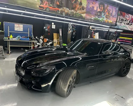 [안산 랩핑] 벤츠 AMG GT 쿠페 LB필름 고광택 블랙 전체랩핑 / 안산시 상록구 일동