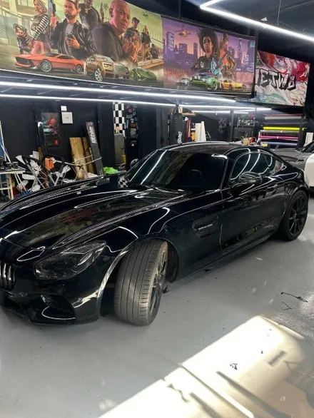 [안산 랩핑] 벤츠 AMG GT 쿠페 LB필름 고광택 블랙 전체랩핑 / 안산시 상록구 일동