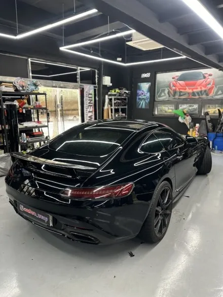 [안산 랩핑] 벤츠 AMG GT 쿠페 LB필름 고광택 블랙 전체랩핑 / 안산시 상록구 일동