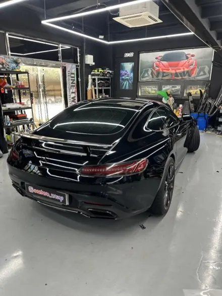 [안산 랩핑] 벤츠 AMG GT 쿠페 LB필름 고광택 블랙 전체랩핑 / 안산시 상록구 일동