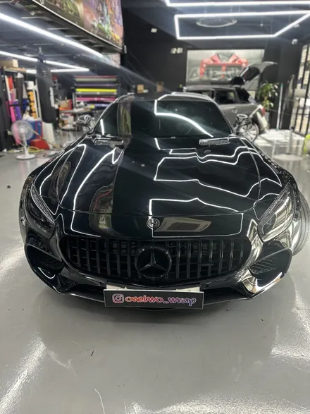 [안산 랩핑] 벤츠 AMG GT 쿠페 LB필름 고광택 블랙 전체랩핑 / 안산시 상록구 일동
