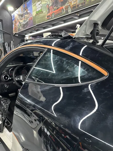 [안산 랩핑] 벤츠 AMG GT 쿠페 LB필름 고광택 블랙 전체랩핑 / 안산시 상록구 일동