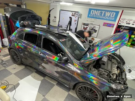 [안산 랩핑] 벤츠 A45 AMG 블랙 홀로그램 크롬 전체랩핑! / 안산시 상록구 일동