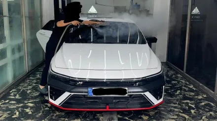 아반떼N 삐까뻔쩍 휘황찬란 크롬 홀로그램으로 전체랩핑 / 경기 안산