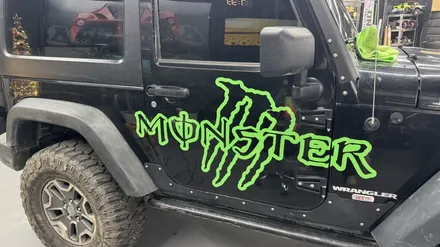 [안산 랩핑] Jeep 랭글러 오프로드  커스텀 몬스터데칼 시공 / 경기 안산