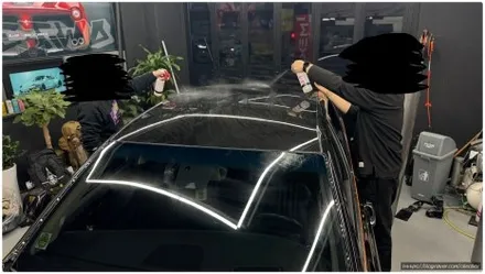 [안산랩핑] 제네시스 G80 듀오톤 MEXX GT실버 고광택 잘하는 곳 / 경기 안산