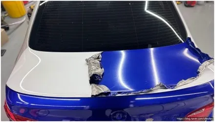 [안산랩핑] BMW 550i LB필름 포르쉐 그레이 전체 인스톨 랩핑제거 원투랩 / 경기 안산