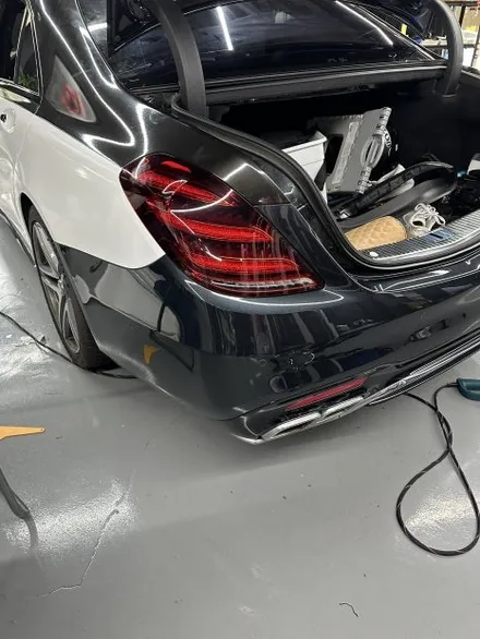 [안산 랩핑 원투] 벤츠 S클래스 S63 AMG 듀오톤 투톤 에이버리 전체랩핑 블랙 엠블럼 교체 / 안산시 상록구 일동