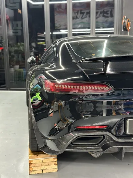 [안산 랩핑] 벤츠 AMG GT 리어 디퓨져 드라이카본 인스톨 / 경기 안산