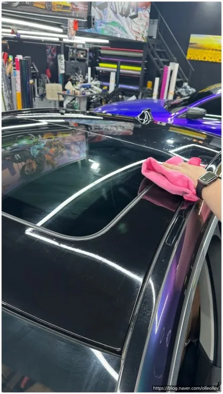 [안산랩핑] BMW 7시리즈 LB필름 트와이스 바이올렛 초고광택 전체랩핑 원투랩 / 경기 안산