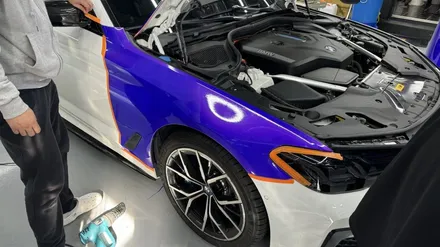 530e BMW 5시리즈 람보르기니 퍼플 고광택 전체랩핑 / 경기 안산