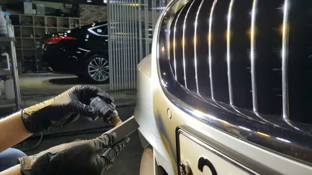 군산유리막코팅 - BMW 520D M 사고 보험처리로 차에 정떨어지지않게 유리막코팅 군산PPF필름 예쁘게 재시공 해드렸습니다^^ [조선광택 파이넥스 군산점] / 경기 평택