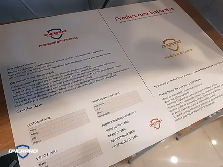 Onerpro Professional shop 계약체결 오너프로 PPF Nexus를 이제 경기도에서도 시공받으실수 있습니다. / 경기 평택