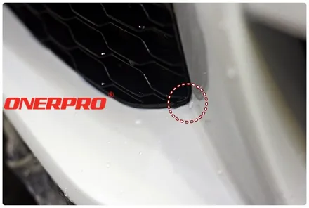BMW 535i 프론트 범퍼PPF 카메라 줌을 최대한 땡겨서 디테일한 샷으로 마감처리 보기 - 오너프로 PPF 한국본사 / 경기 평택