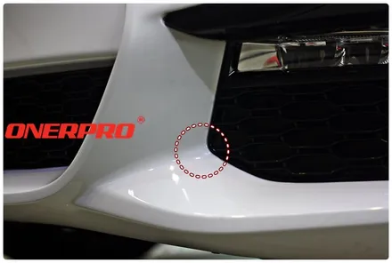 BMW 535i 프론트 범퍼PPF 카메라 줌을 최대한 땡겨서 디테일한 샷으로 마감처리 보기 - 오너프로 PPF 한국본사 / 경기 평택