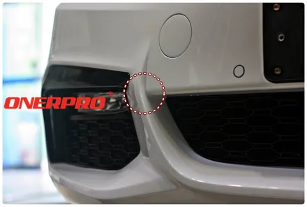 BMW 535i 프론트 범퍼PPF 카메라 줌을 최대한 땡겨서 디테일한 샷으로 마감처리 보기 - 오너프로 PPF 한국본사 / 경기 평택